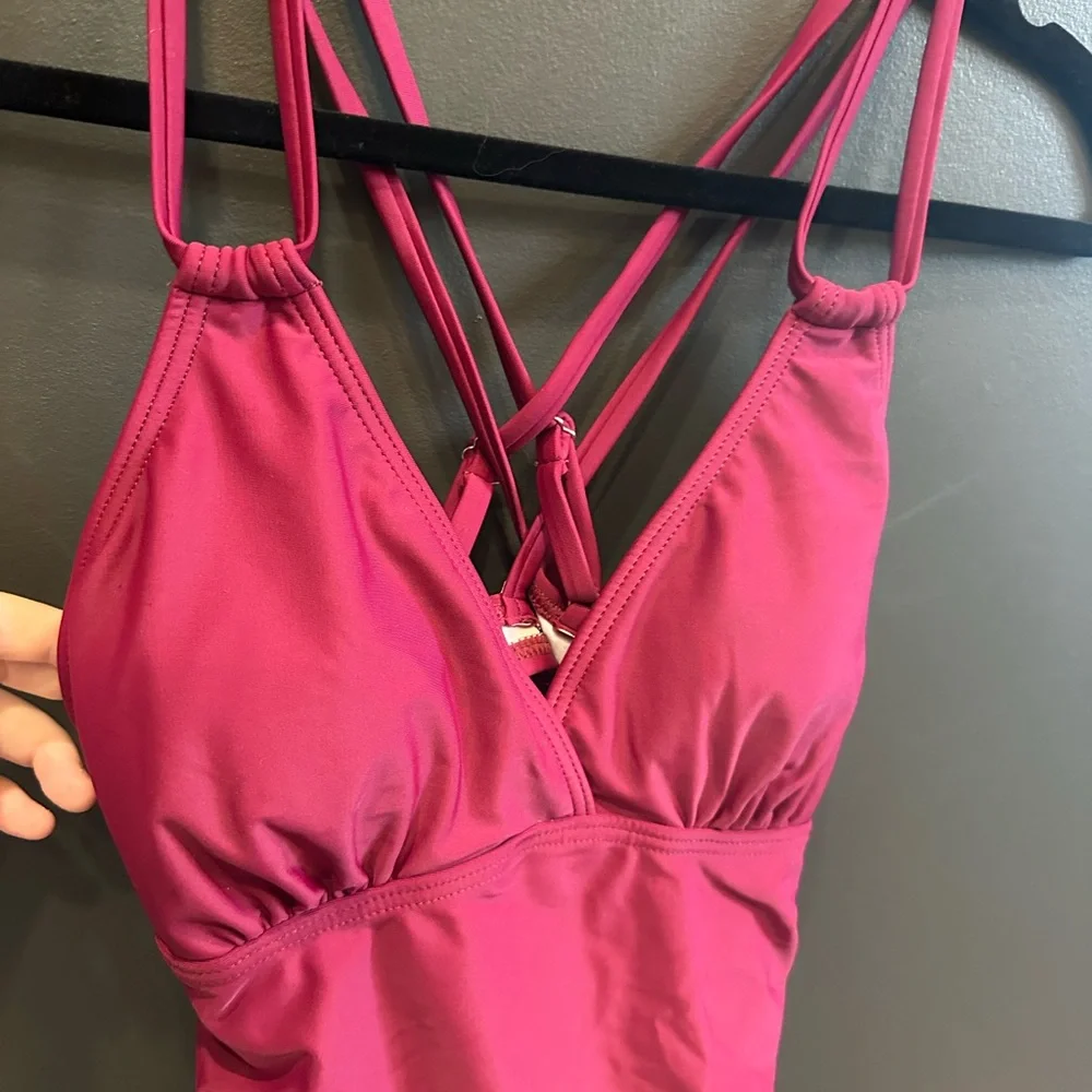 CHARMO | Burgundy One Piece Swimsuit |‎ XS | NWT